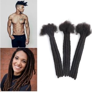 Dreadlock Extensions, 0.8cm Width 100% Human Hair Black, Full Head, Bleachable